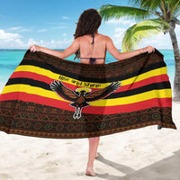 Uganda Sarong with Crested Crane and Rise and Shine Tribal Pattern Design