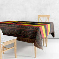 Uganda Tablecloth with Crested Crane and Rise and Shine Tribal Pattern Design