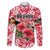Uganda Family Matching Summer Maxi Dress and Hawaiian Shirt with Red Hibiscus Flowers and National Flag Design