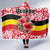 Uganda Hooded Blanket with Red Hibiscus Flowers and National Flag Design