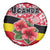 Uganda Spare Tire Cover with Red Hibiscus Flowers and National Flag Design