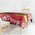 Uganda Tablecloth with Red Hibiscus Flowers and National Flag Design
