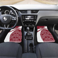 Latvia Car Mats with National Coat of Arms and Traditional Folk Patterns