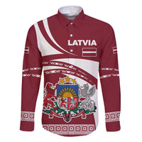 Latvia Family Matching Summer Maxi Dress and Hawaiian Shirt with National Coat of Arms and Traditional Folk Patterns