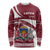 Latvia Long Sleeve Shirt with National Coat of Arms and Traditional Folk Patterns