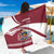Latvia Sarong with National Coat of Arms and Traditional Folk Patterns