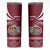 Latvia Skinny Tumbler with National Coat of Arms and Traditional Folk Patterns