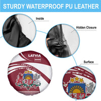 Latvia Spare Tire Cover with National Coat of Arms and Traditional Folk Patterns