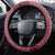 Latvia Steering Wheel Cover with National Coat of Arms and Traditional Folk Patterns