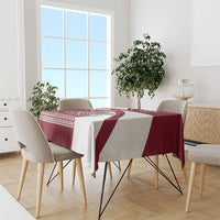 Latvia Tablecloth with National Coat of Arms and Traditional Folk Patterns