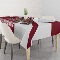Latvia Tablecloth with National Coat of Arms and Traditional Folk Patterns