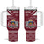 Latvia Tumbler With Handle with National Coat of Arms and Traditional Folk Patterns