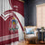 Latvia Window Curtain with National Coat of Arms and Traditional Folk Patterns