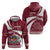 Latvia Zip Hoodie with National Coat of Arms and Traditional Folk Patterns