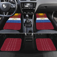 Latvia Car Mats with Three Stars Design and Traditional Pattern Details