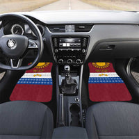 Latvia Car Mats with Three Stars Design and Traditional Pattern Details