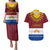 Latvia Couples Matching Puletasi and Hawaiian Shirt with Three Stars Design and Traditional Pattern Details