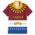Latvia Family Matching Long Sleeve Bodycon Dress and Hawaiian Shirt with Three Stars Design and Traditional Pattern Details