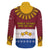 Latvia Family Matching Long Sleeve Bodycon Dress and Hawaiian Shirt with Three Stars Design and Traditional Pattern Details