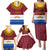 Latvia Family Matching Puletasi and Hawaiian Shirt with Three Stars Design and Traditional Pattern Details