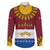 Latvia Family Matching Puletasi and Hawaiian Shirt with Three Stars Design and Traditional Pattern Details