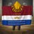 Latvia Hooded Blanket with Three Stars Design and Traditional Pattern Details