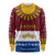 Latvia Long Sleeve Shirt with Three Stars Design and Traditional Pattern Details
