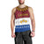 Latvia Men Tank Top with Three Stars Design and Traditional Pattern Details