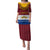 Latvia Puletasi with Three Stars Design and Traditional Pattern Details
