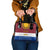 Latvia Shoulder Handbag with Three Stars Design and Traditional Pattern Details