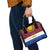 Latvia Shoulder Handbag with Three Stars Design and Traditional Pattern Details