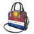 Latvia Shoulder Handbag with Three Stars Design and Traditional Pattern Details
