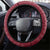 Latvia Steering Wheel Cover with Three Stars Design and Traditional Pattern Details