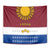 Latvia Tapestry with Three Stars Design and Traditional Pattern Details