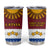Latvia Tumbler Cup with Three Stars Design and Traditional Pattern Details