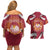Latvia Couples Matching Off Shoulder Short Dress and Hawaiian Shirt with Freedom Monument and Doves Graphic – 18 November 1918 Design