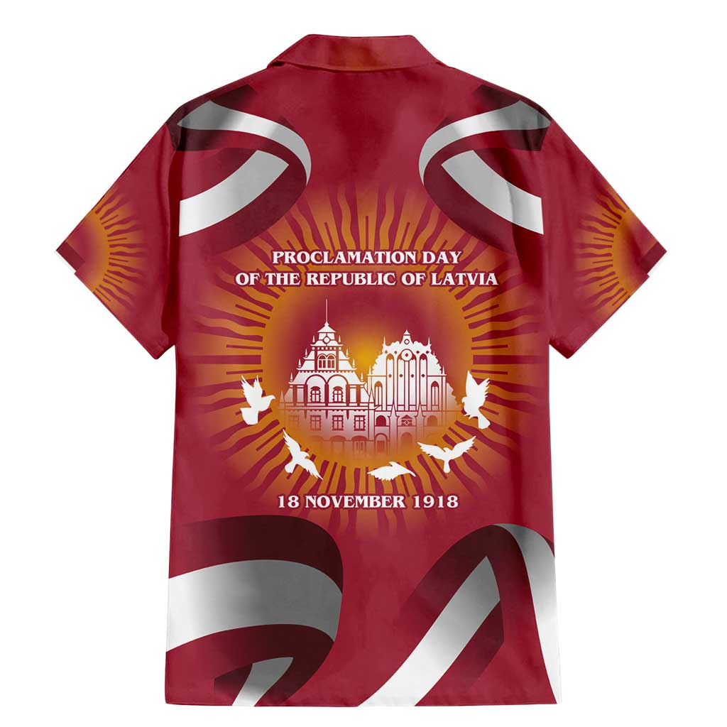 Latvia Family Matching Mermaid Dress and Hawaiian Shirt with Freedom Monument and Doves Graphic – 18 November 1918 Design