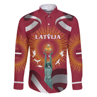 Latvia Family Matching Mermaid Dress and Hawaiian Shirt with Freedom Monument and Doves Graphic – 18 November 1918 Design