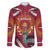 Latvia Family Matching Off The Shoulder Long Sleeve Dress and Hawaiian Shirt with Freedom Monument and Doves Graphic – 18 November 1918 Design