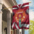 Latvia Garden Flag with Freedom Monument and Doves Graphic – 18 November 1918 Design
