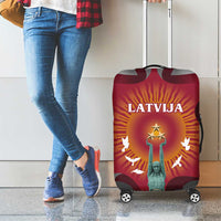Latvia Luggage Cover with Freedom Monument and Doves Graphic – 18 November 1918 Design