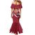 Latvia Mermaid Dress with Freedom Monument and Doves Graphic – 18 November 1918 Design