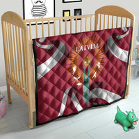 Latvia Quilt with Freedom Monument and Doves Graphic – 18 November 1918 Design