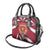 Latvia Shoulder Handbag with Freedom Monument and Doves Graphic – 18 November 1918 Design