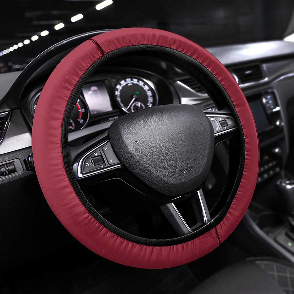 Latvia Steering Wheel Cover with Freedom Monument and Doves Graphic – 18 November 1918 Design