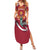Latvia Summer Maxi Dress with Freedom Monument and Doves Graphic – 18 November 1918 Design
