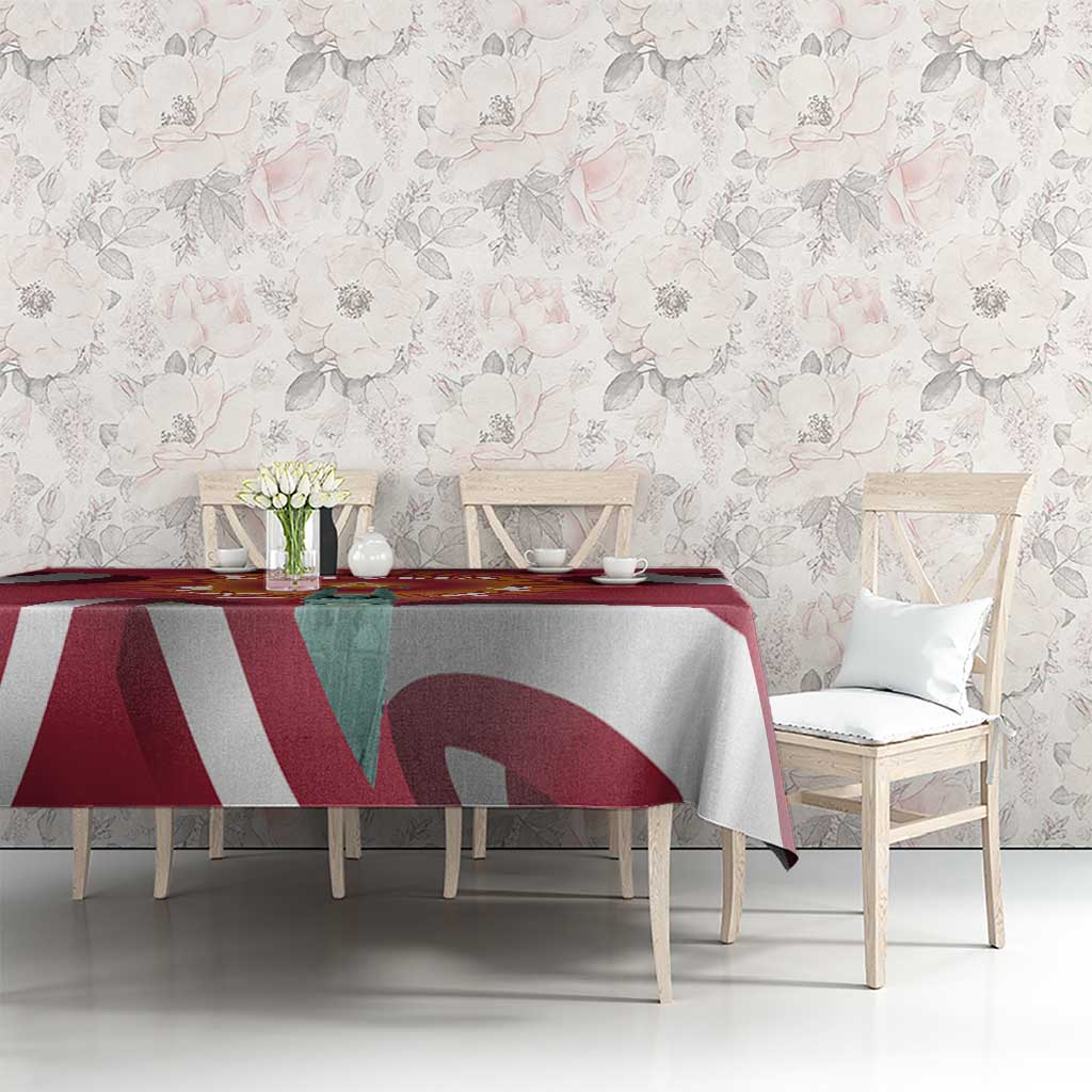 Latvia Tablecloth with Freedom Monument and Doves Graphic – 18 November 1918 Design