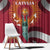 Latvia Window Curtain with Freedom Monument and Doves Graphic – 18 November 1918 Design