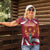 Latvia Women Polo Shirt with Freedom Monument and Doves Graphic – 18 November 1918 Design