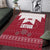 Latvia Area Rug with National Coat of Arms and Knit Pattern – Three Stars One Heart Design
